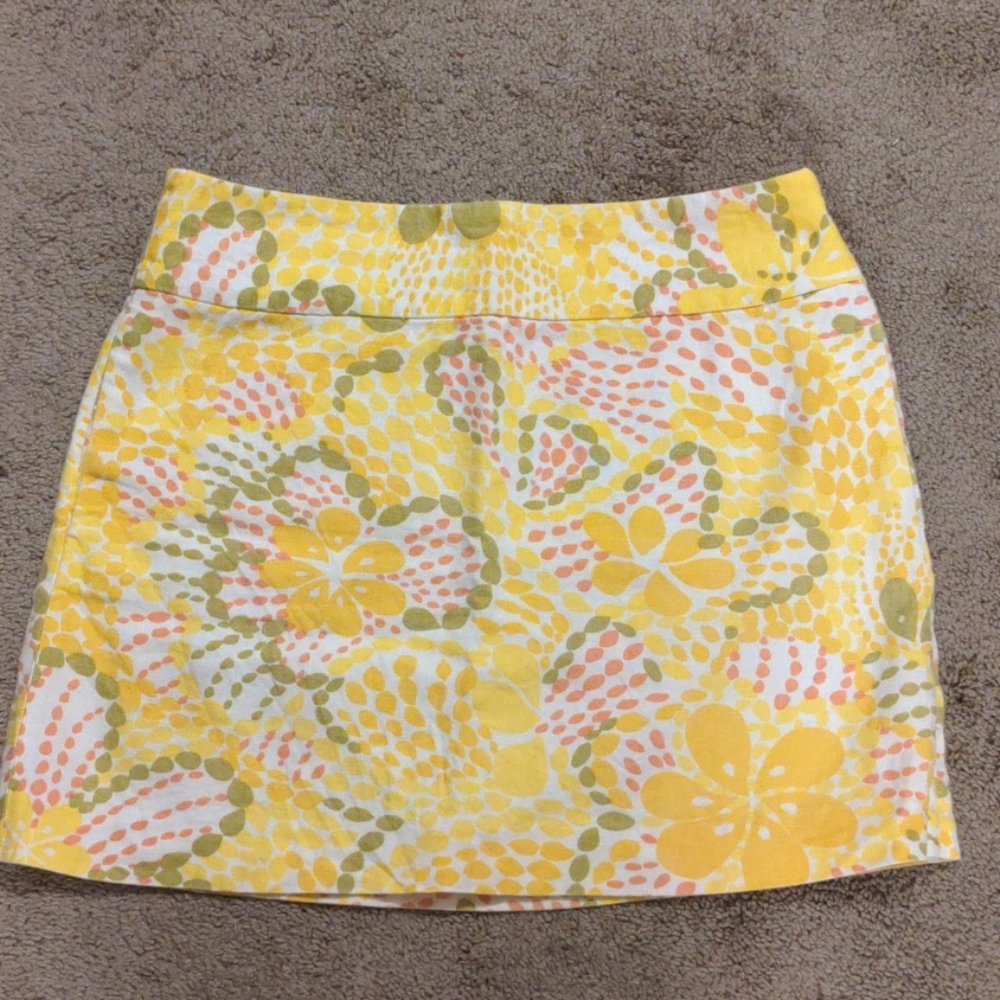 J Crew Fiji Floral Linen Mini Skirt 4